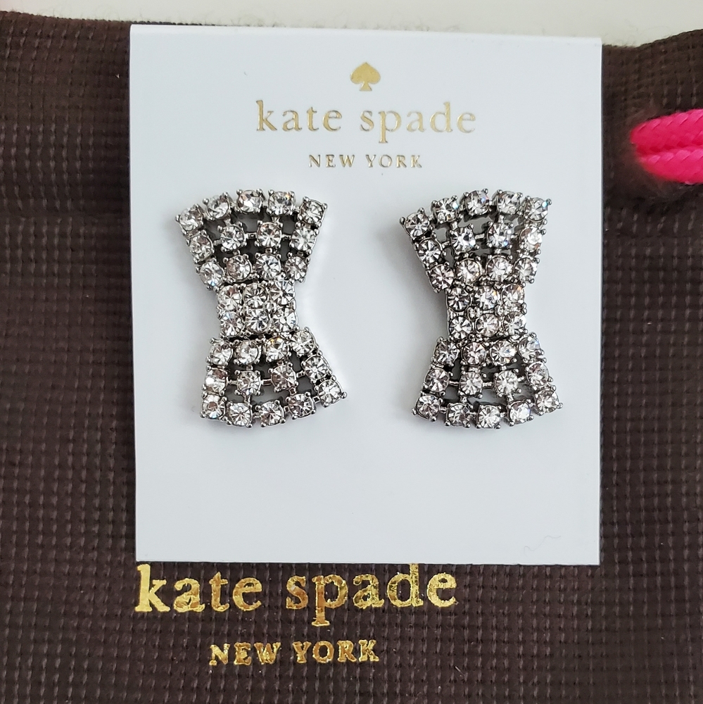 Brand New! Kate Spade Sparkling Bow Stud
